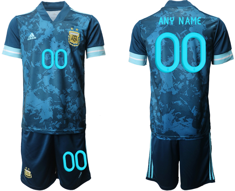 Men 2020-2021 Season National team Argentina away blue customized Soccer Jersey->argentina jersey->Soccer Country Jersey